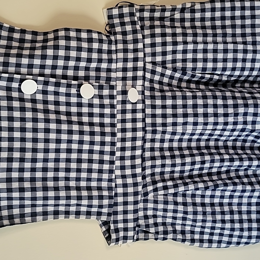 Zara Basic Gingham Checked Jumpsuit Size S - image 5